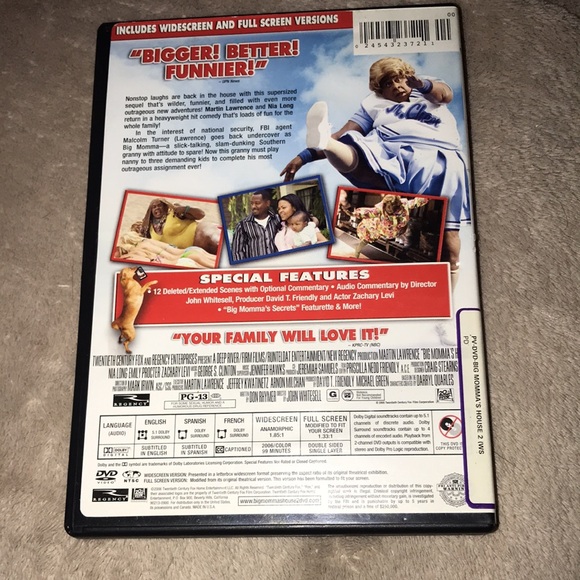 Big mommas house 2 full screen/ wide screen Dvd 💕 - Picture 2 of 3